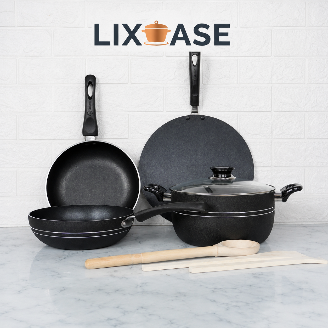 Lixcase Complete Jahez Cookware Set — Non-Stick & Aluminium Edition