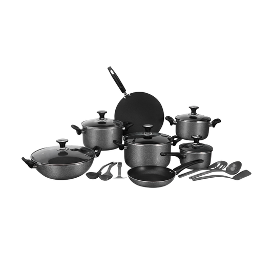 Lixcase Non-Stick 18-Piece Complete Cookware Set with Glass Lids